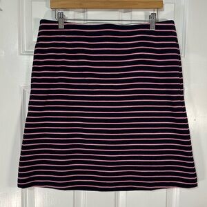Ladies Talbots size 10 navy and pink stretch pencil skirt